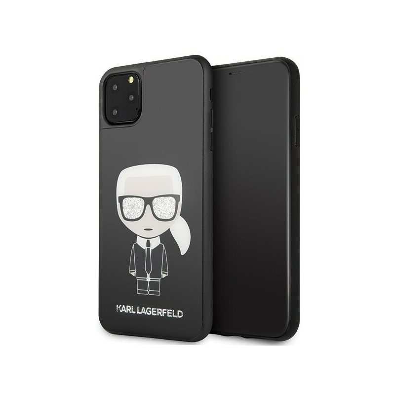Karl Lagerfeld Distributor - 3700740459621 - KLD165BLK - Karl Lagerfeld KLHCN65DLFKBK iPhone 11 Pro Max black hard case Iconic Karl Glitter - B2B homescreen