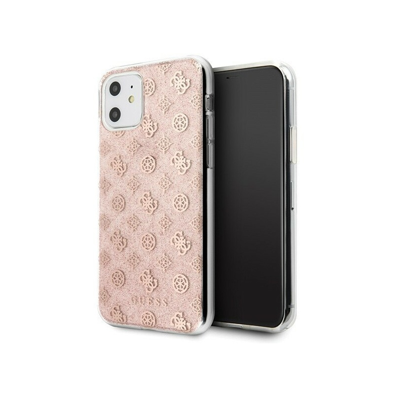 Guess Distributor - 3700740463598 - GUE241PNK - Guess GUHCN61TPERG iPhone 11 pink hard case 4G Peony Glitter - B2B homescreen