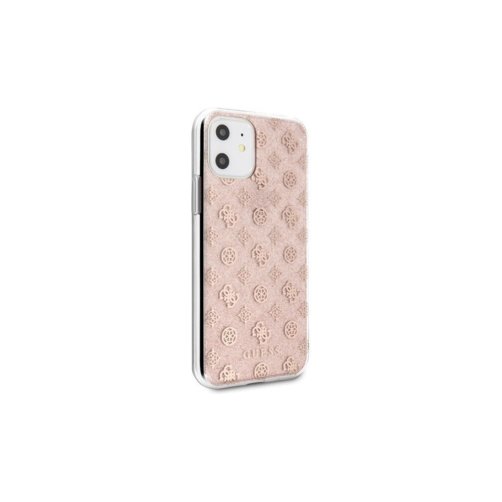 Hurtownia GSM - Etui Guess GUHCN61TPERG Apple iPhone 11 różowy/pink hard case 4G Peony Glitter - GUE241PNK - {ean13} - Hurt
