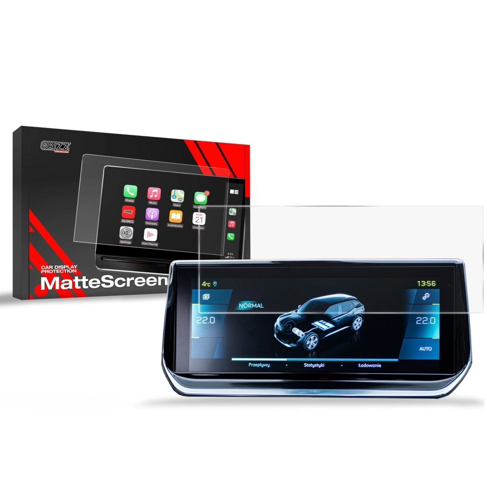 Folia matowa GrizzGlass CarDisplay Protection do Peugeot 208 2 10,25" 2024