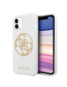 Etui Guess GUHCN61TPUWHGLG Apple iPhone 11 biały/white hard case Glitter 4G Circle Logo