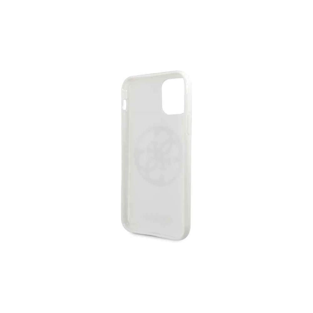 Wholesale Guess GUHCN61TPUWHGLG iPhone 11 white hard case Glitter 4G Circle Logo - GUE243WHT - {ean13} - Hurt