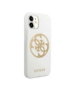 Wholesale Guess GUHCN61TPUWHGLG iPhone 11 white hard case Glitter 4G Circle Logo - GUE243WHT - {ean13} - Hurt