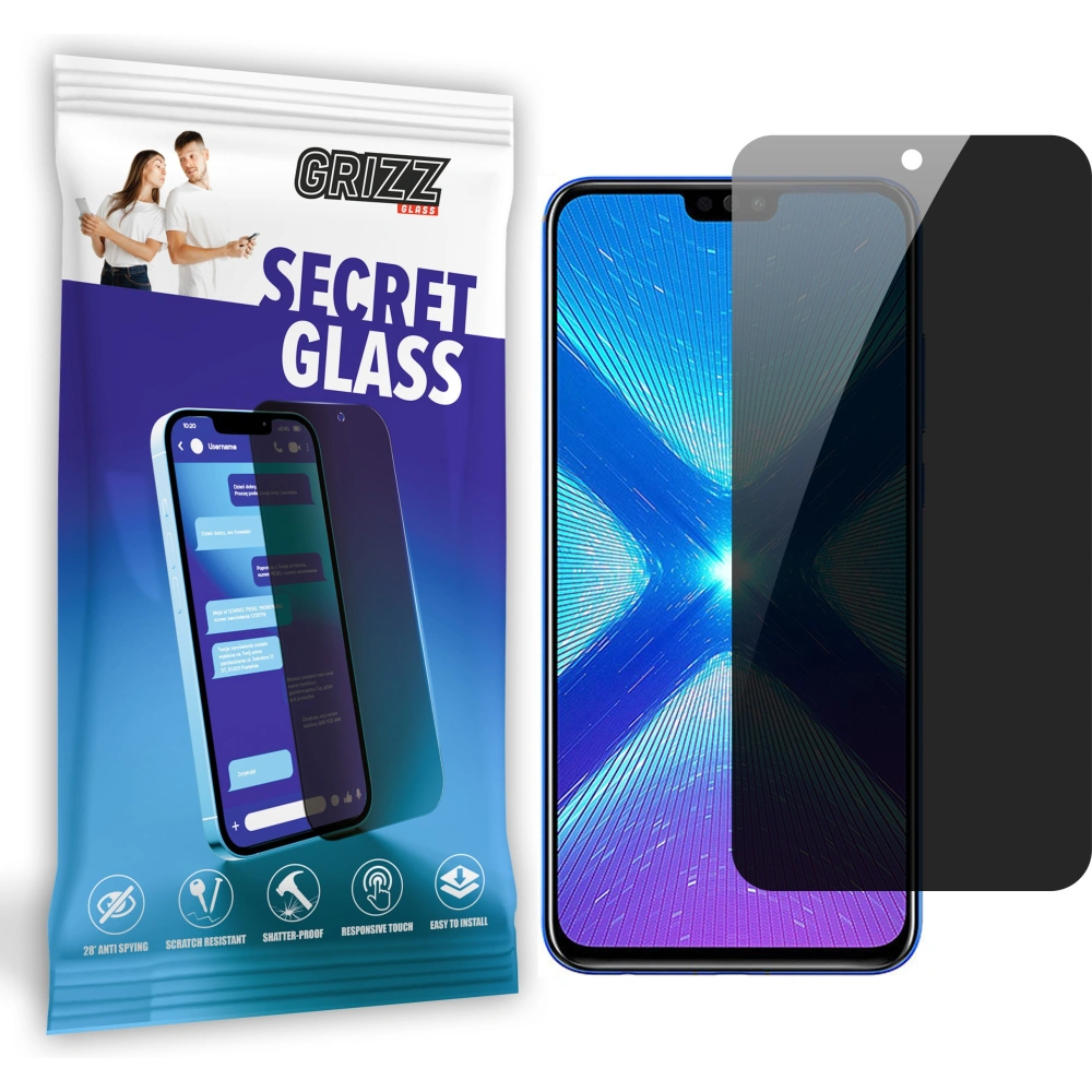 Matowe szkło prywatyzujące GrizzGlass SecretGlass do Honor 8x