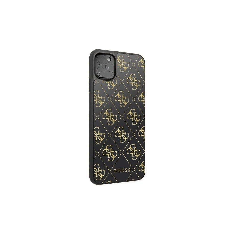Hurtownia GSM - Etui Guess GUHCN654GGPBK Apple iPhone 11 Pro Max czarny/black hard case 4G Double Layer Glitter - GUE247BLK - {ean13} - Hurt