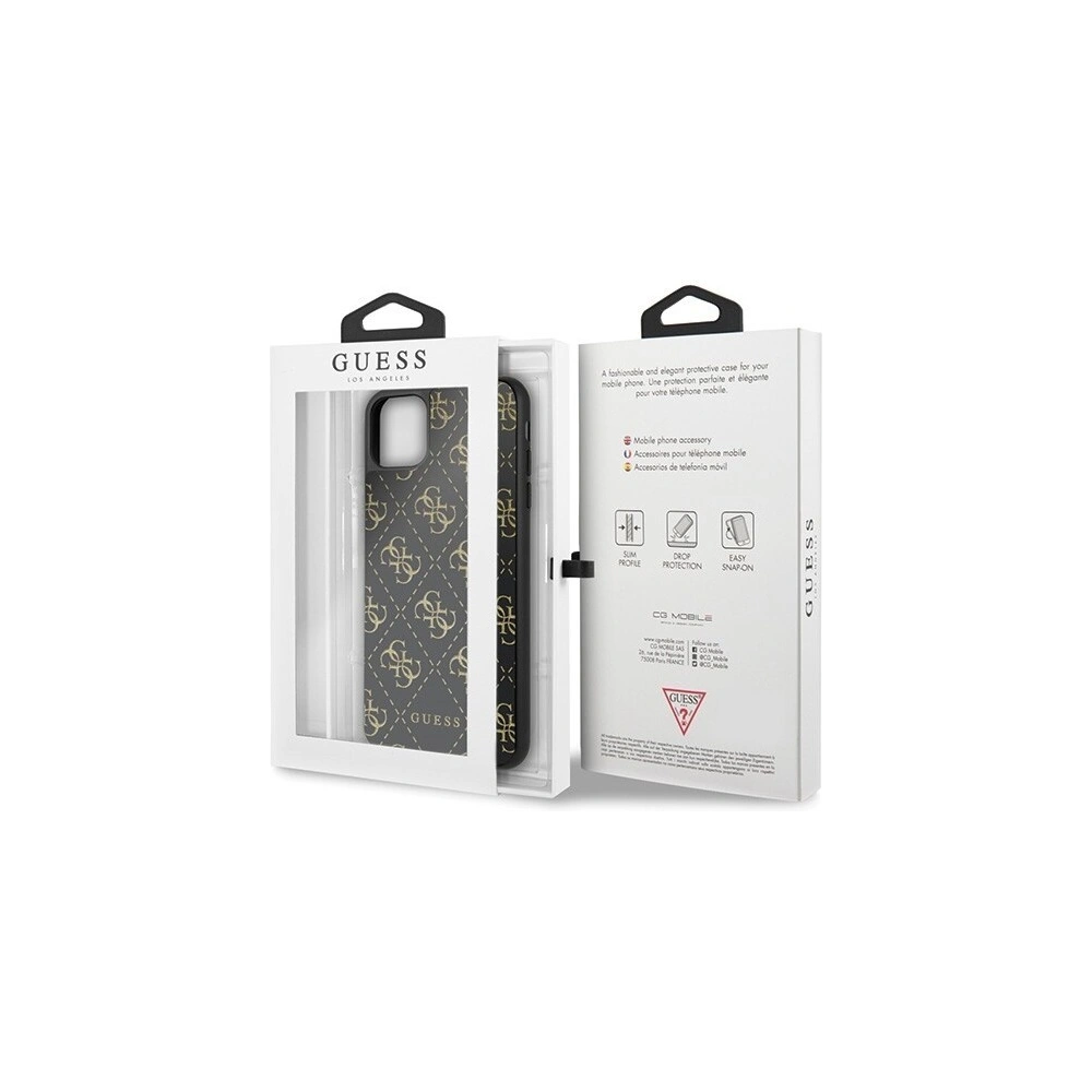 Hurtownia GSM - Etui Guess GUHCN654GGPBK Apple iPhone 11 Pro Max czarny/black hard case 4G Double Layer Glitter - GUE247BLK - {ean13} - Hurt