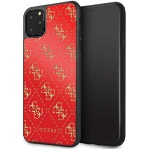 Hurtownia GSM - Etui Guess GUHCN654GGPRE Apple iPhone 11 Pro Max czerwony/red hard case 4G Double Layer Glitter - GUE248RED - {ean13} - Hurt