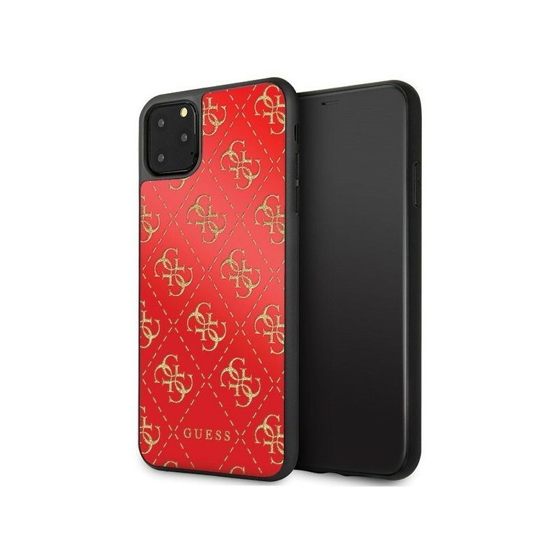Guess Distributor - 3700740468036 - GUE248RED - Guess GUHCN654GGPRE iPhone 11 Pro Max red hard case 4G Double Layer Glitter - B2B homescreen