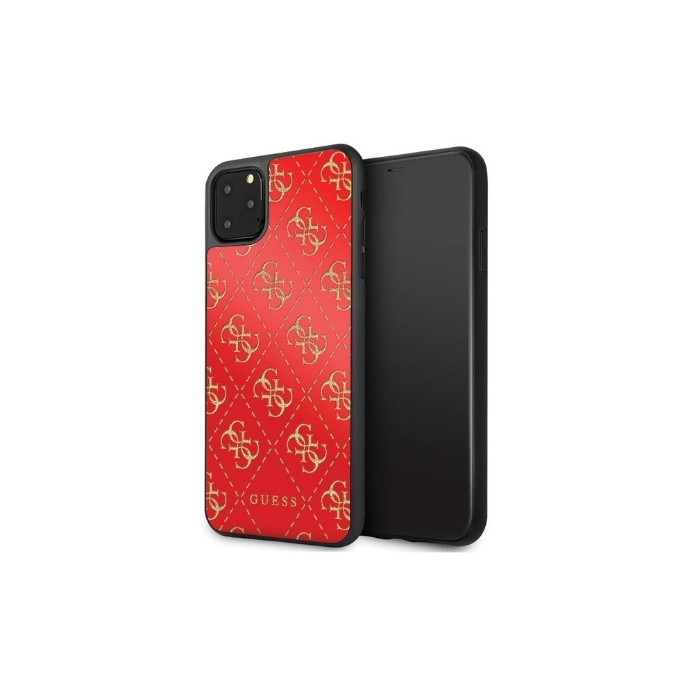 Hurtownia GSM - Etui Guess GUHCN654GGPRE Apple iPhone 11 Pro Max roșu/red hard case 4G Double Layer Glitter - GUE248RED - {ean13} - Hurt