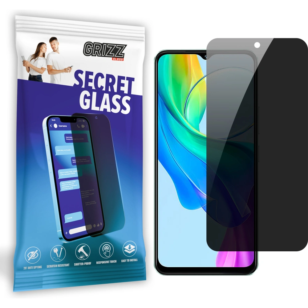 Matowe szkło prywatyzujące GrizzGlass SecretGlass do Vivo Y18e