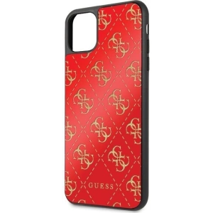 Hurtownia GSM - Etui Guess GUHCN654GGPRE Apple iPhone 11 Pro Max rot/red hard case 4G Double Layer Glitter - GUE248RED - {ean13} - Hurt