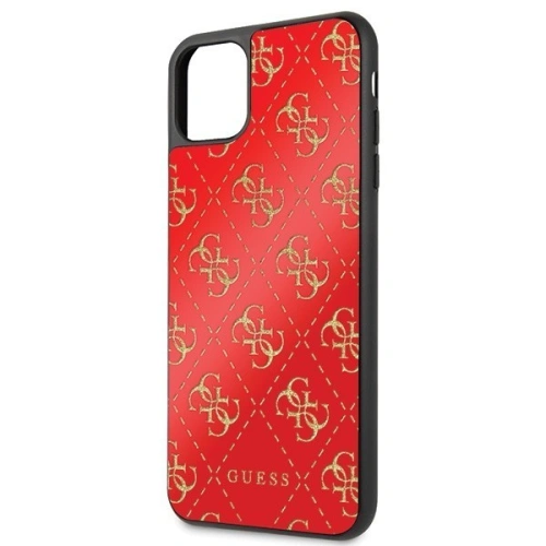 Etui Guess GUHCN654GGPRE Apple iPhone 11 Pro Max czerwony/red hard case 4G Double Layer Glitter