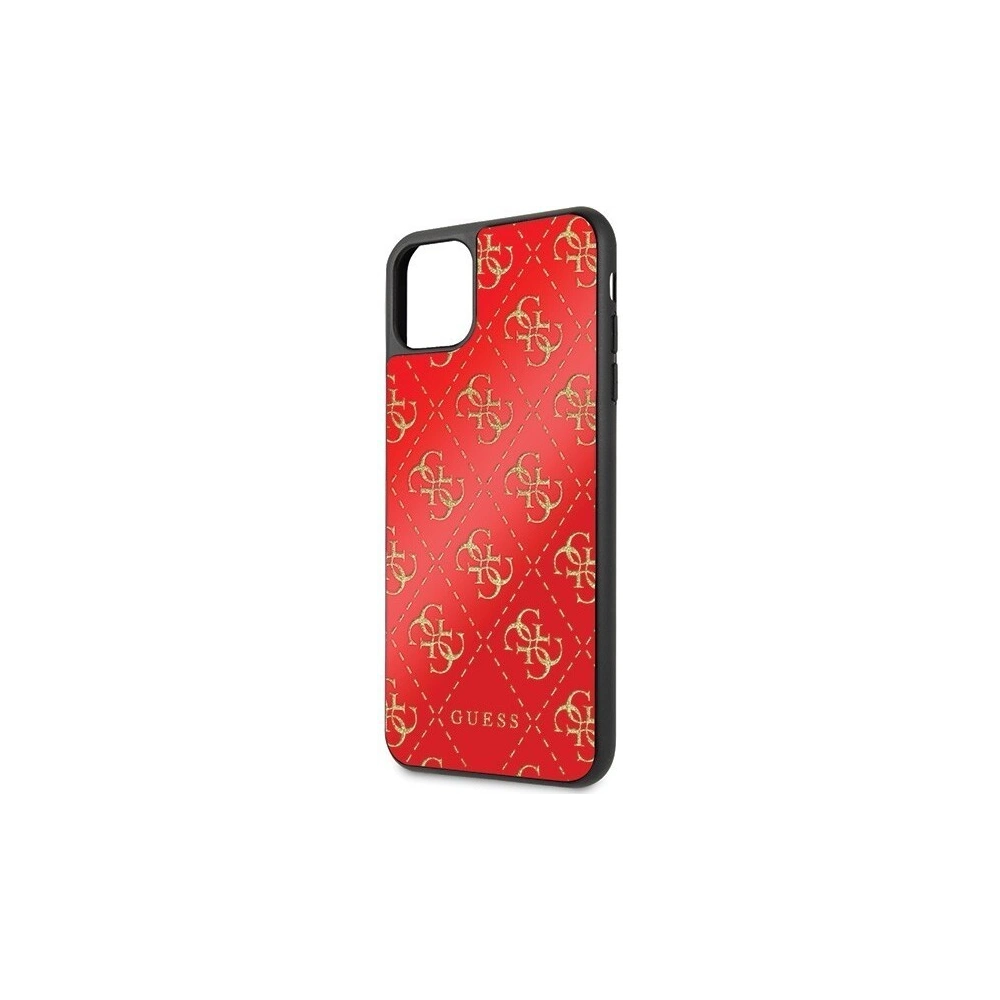 Hurtownia GSM - Etui Guess GUHCN654GGPRE Apple iPhone 11 Pro Max roșu/red hard case 4G Double Layer Glitter - GUE248RED - {ean13} - Hurt