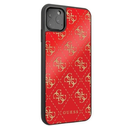 Etui Guess GUHCN654GGPRE Apple iPhone 11 Pro Max czerwony/red hard case 4G Double Layer Glitter