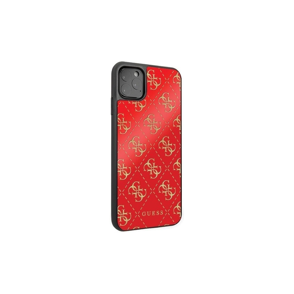 Hurtownia GSM - Etui Guess GUHCN654GGPRE Apple iPhone 11 Pro Max czerwony/red hard case 4G Double Layer Glitter - GUE248RED - {ean13} - Hurt
