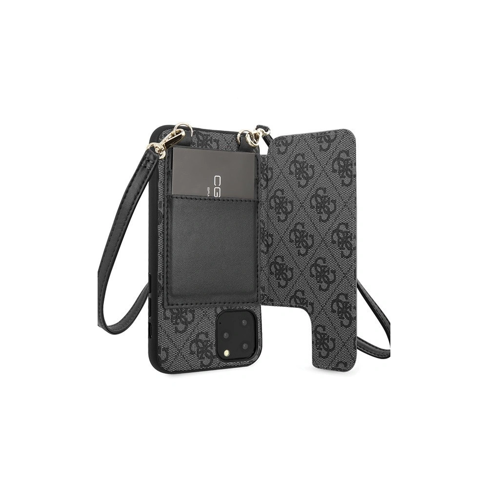 Hurtownia GSM - Etui Guess GUHCN65CB4GG Apple iPhone 11 Pro Max szary/grey hard case 4G Crossbody - GUE251GRY - {ean13} - Hurt