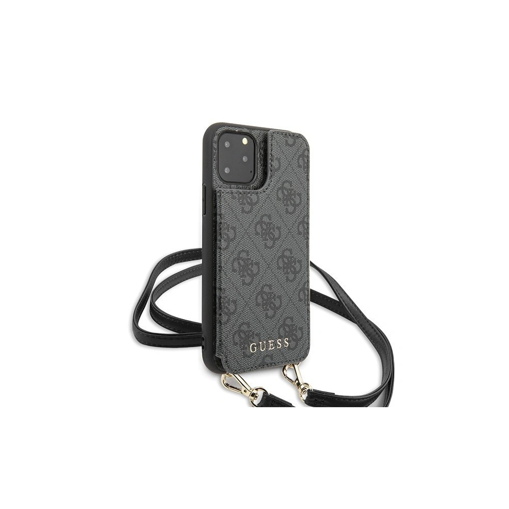 Hurtownia GSM - Etui Guess GUHCN65CB4GG Apple iPhone 11 Pro Max szary/grey hard case 4G Crossbody - GUE251GRY - {ean13} - Hurt