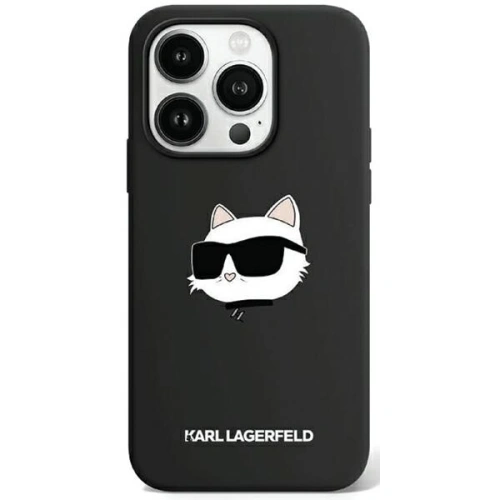 Etui Karl Lagerfeld KLHMP15LSCHPPLK Apple iPhone 15 Pro hardcase Silicone Choupette Head MagSafe czarny/black