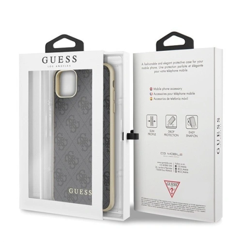 Etui Guess GUHCN65G4GG Apple iPhone 11 Pro Max szary/grey hard case 4G Collection