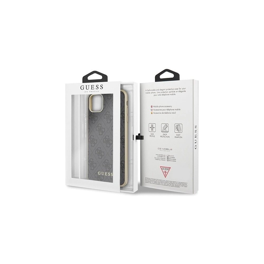 Hurtownia GSM - Etui Guess GUHCN65G4GG Apple iPhone 11 Pro Max szary/grey hard case 4G Collection - GUE255GRY - {ean13} - Hurt