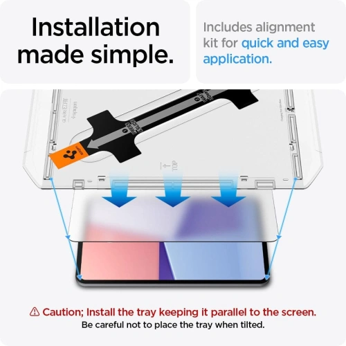 Szkło hartowane Spigen GLAS.tR ez Fit Apple iPad Pro 11" 2024 (5. generacji) Clear