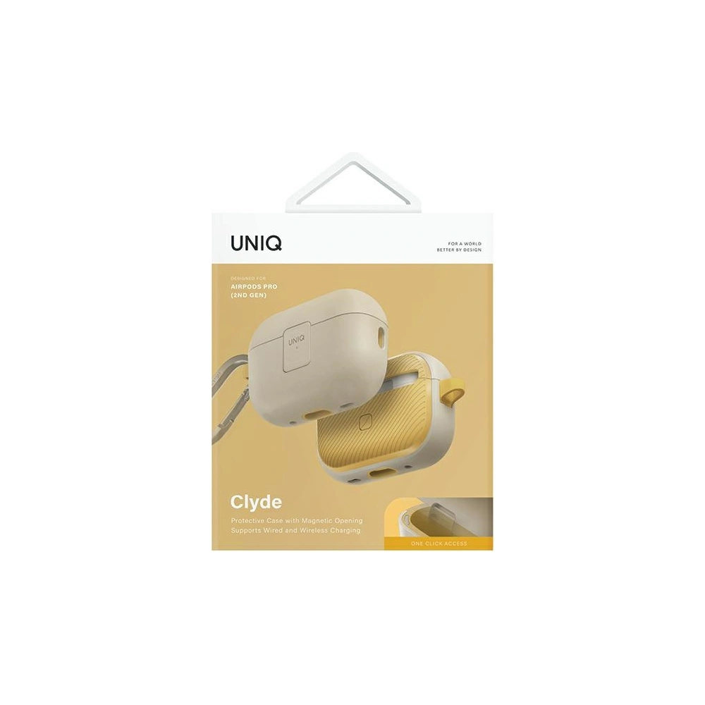 Hurtownia GSM - Etui UNIQ Clyde Lock Case Apple AirPods 1 / 2 bej-gălbui/ivory-galben canar - UNIQ1160 - {ean13} - Hurt