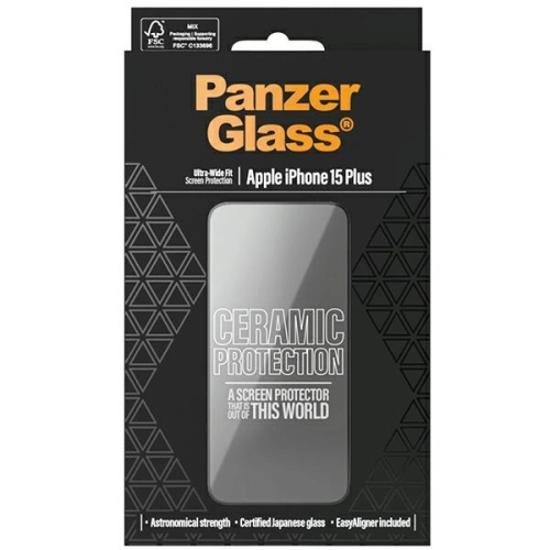 Szkło ceramiczne PanzerGlass Ceramic Protection Apple iPhone 15 Plus Ultra-Wide-Fit Screen Protection