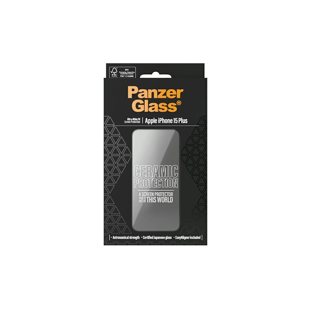 Wholesale PanzerGlass Ceramic Protection Apple iPhone 15 Plus Ultra-Wide-Fit Screen Protection - PZG611 - {ean13} - Hurt