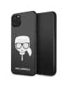 Karl Lagerfeld KLHCN65DLHBK iPhone 11 Pro Max czarny/black Iconic Glitter Karl`s Head