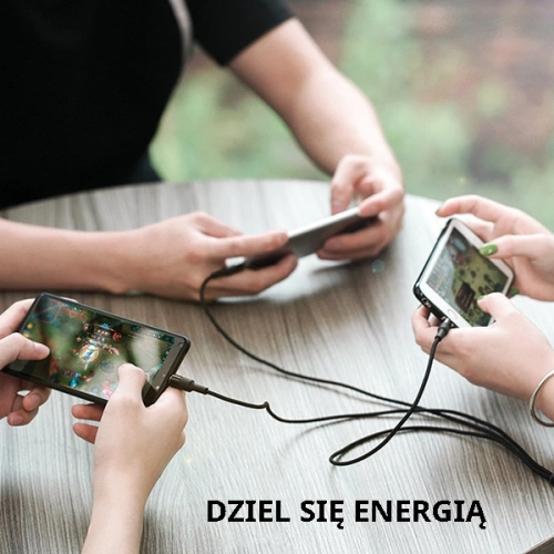 Kabel 3w1 USAMS U5 US-SJ219 USB-A / Lightning / microUSB / USB-C 1,5m 2A czarny/black