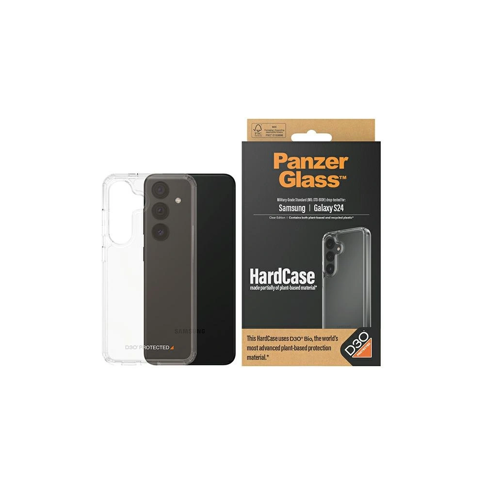 Hurtownia GSM - Etui PanzerGlass HardCase Samsung Galaxy S24 D3O 3xMilitary grade przezroczysty/transparent - PZG625 - {ean13} - Hurt
