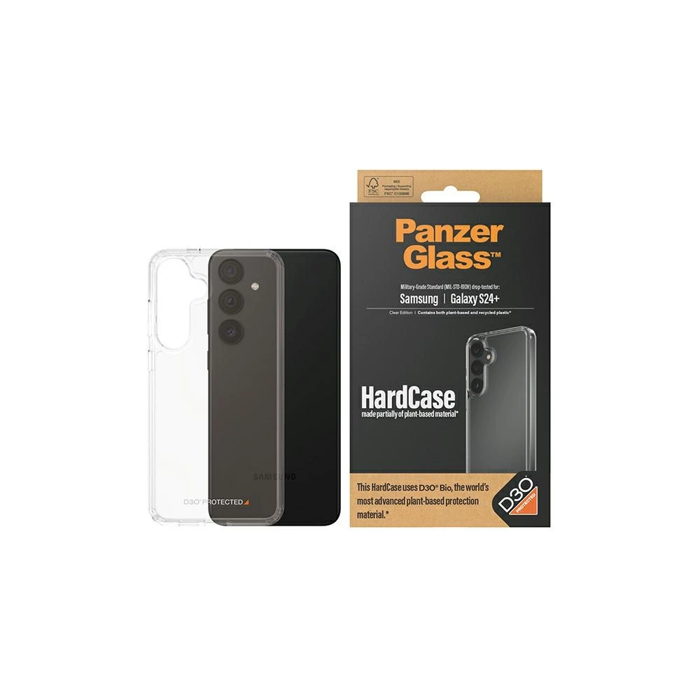Hurtownia GSM - Etui PanzerGlass HardCase Samsung Galaxy S24+ Plus D3O 3xMilitary grade průhledný/transparentní - PZG629 - {ean13} - Hurt