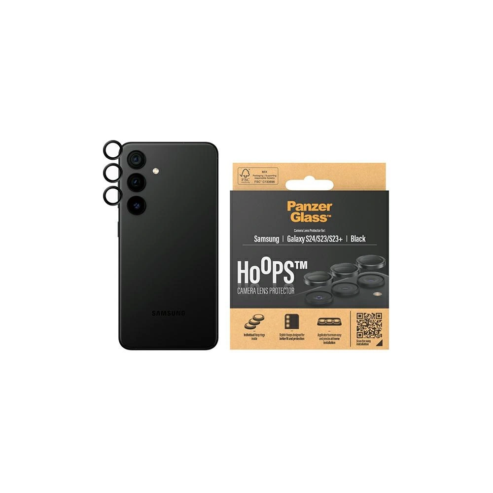 Hurtownia GSM - Glas für das Kameraobjektiv PanzerGlass Hoops Kamera Samsung Galaxy S24 schwarz/black - PZG630 - {ean13} - Hurt