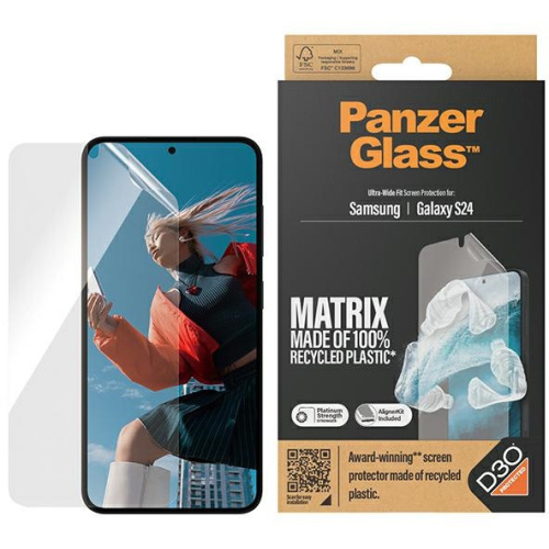 PanzerGlass Distributor - 5711724073533 - PZG636 - PanzerGlass Ultra-Wide Fit Samsung Galaxy S24 D3O Matrix Screen Protection - B2B homescreen