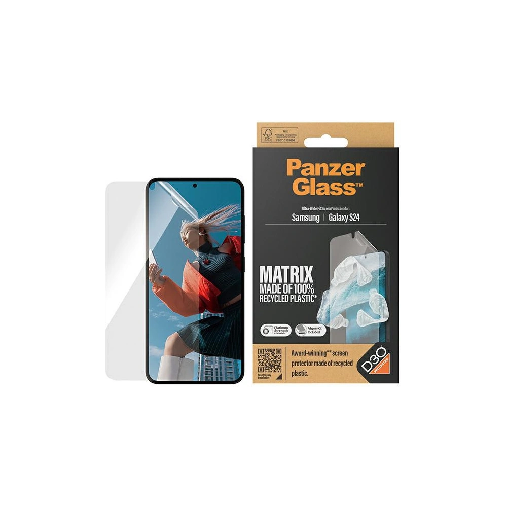 Hurtownia GSM - Ochranná fólie na displej PanzerGlass Ultra-Wide Fit Samsung Galaxy S24 D3O Matrix Screen Protection - PZG636 - {ean13} - Hurt