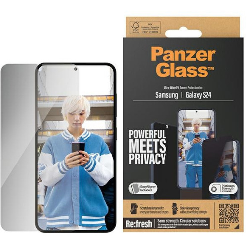 PanzerGlass Distributor - 5711724173509 - PZG637 - PanzerGlass Ultra-Wide Fit Privacy + EasyAligner Samsung Galaxy S24 - B2B homescreen