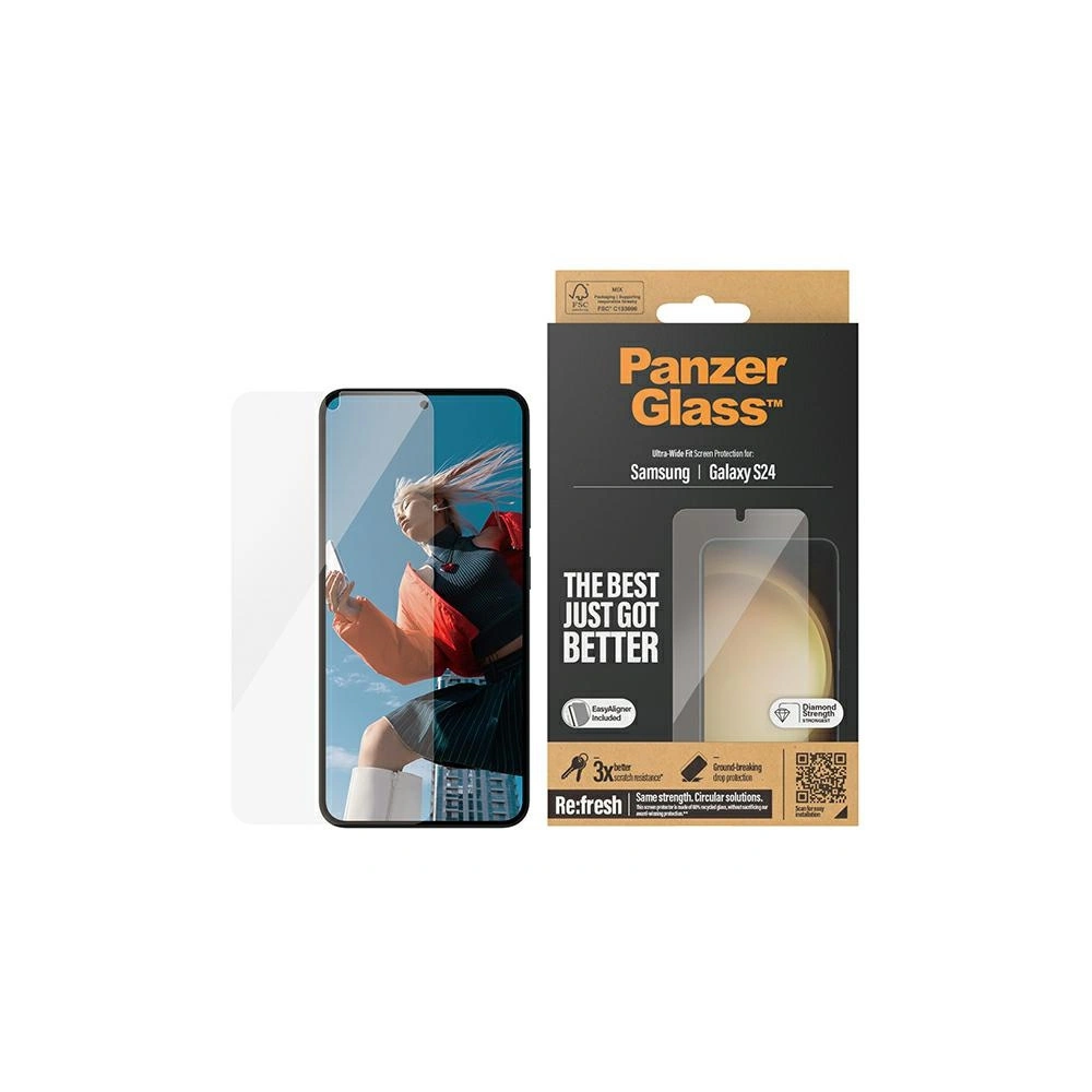 Hurtownia GSM - Tvrdé sklo PanzerGlass Ultra-Wide Fit Samsung Galaxy S24 - PZG638 - {ean13} - Hurt