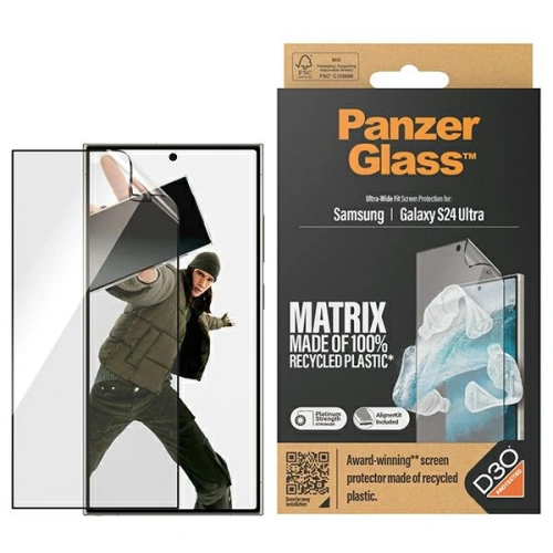 Folia ochronna na ekran PanzerGlass Ultra-Wide Fit Samsung Galaxy S24 Ultra D3O Matrix Screen Protection
