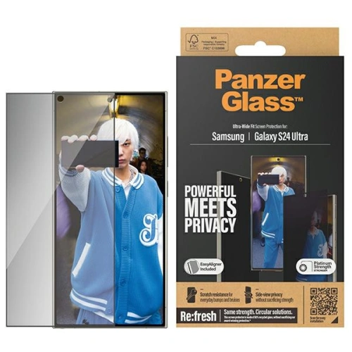 Szkło hartowane PanzerGlass Ultra-Wide Fit Privacy + EasyAligner Samsung Galaxy S24 Ultra