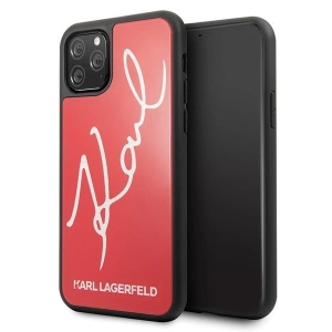 Hurtownia GSM - Karl Lagerfeld KLHCN65DLKSRE iPhone 11 Pro Max czerwony/red hard case Signature Glitter - KLD168RED - {ean13} - Hurt