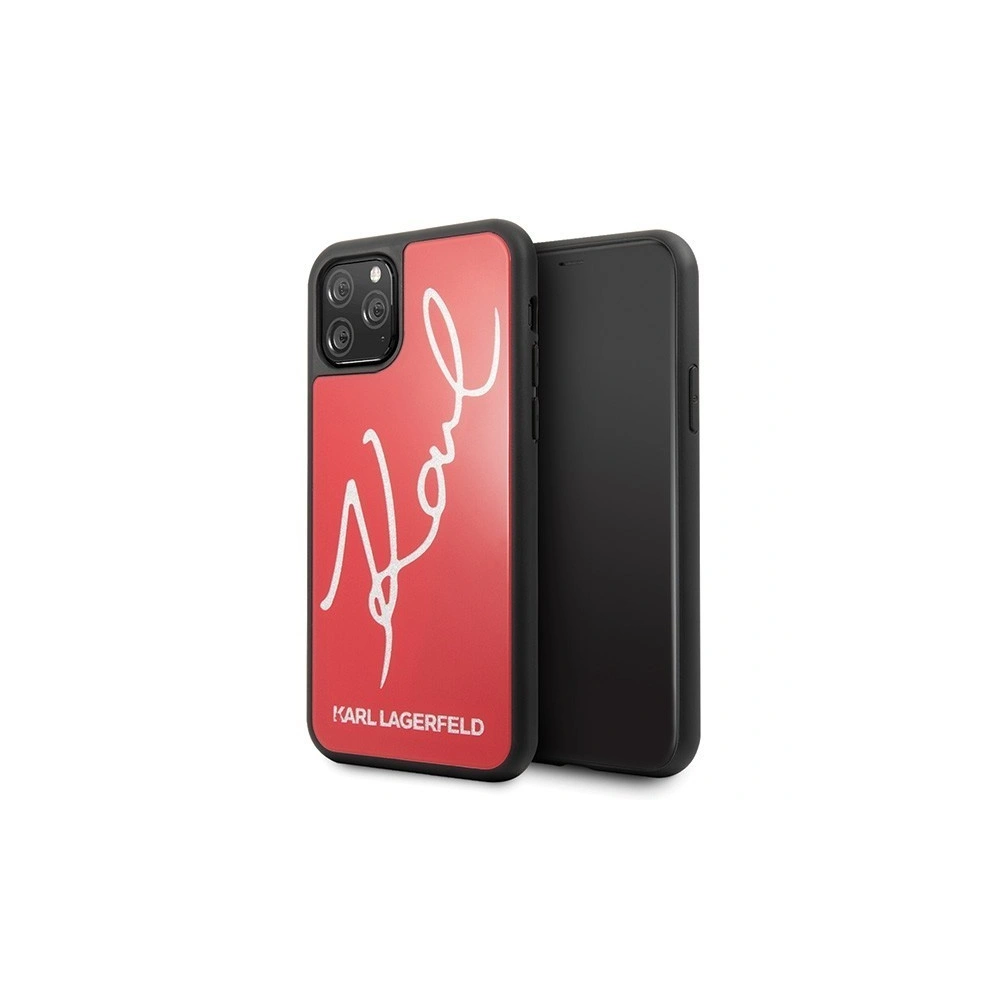 Hurtownia GSM - Karl Lagerfeld KLHCN65DLKSRE iPhone 11 Pro Max czerwony/red hard case Signature Glitter - KLD168RED - {ean13} - Hurt