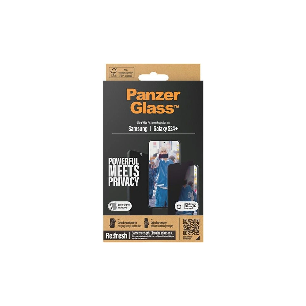 Wholesale PanzerGlass Ultra-Wide Fit Privacy + EasyAligner Samsung Galaxy S24+ Plus - PZG643 - {ean13} - Hurt