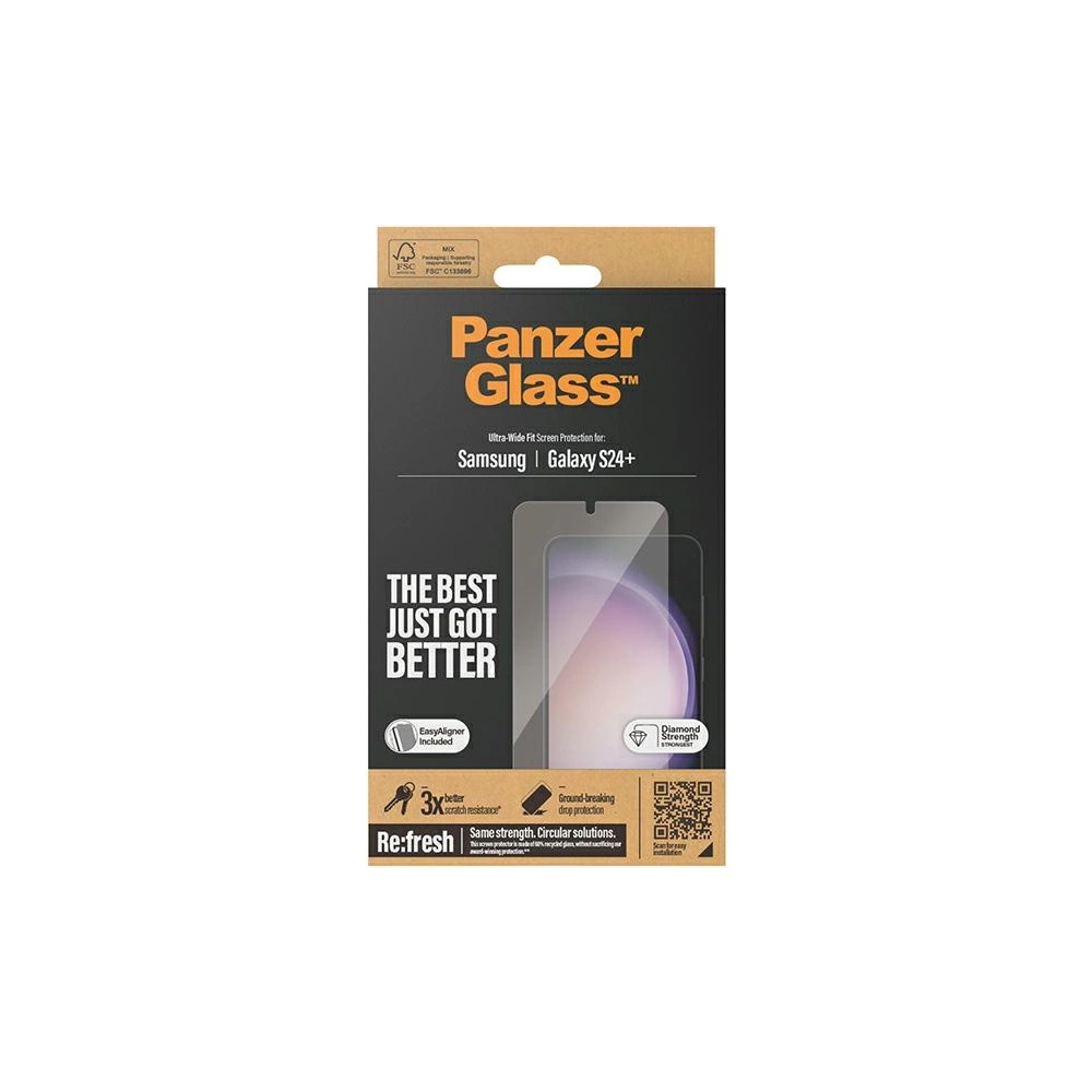 Hurtownia GSM - Gehärtetes Glas PanzerGlass Ultra-Wide Fit Samsung Galaxy S24+ Plus - PZG644 - {ean13} - Hurt