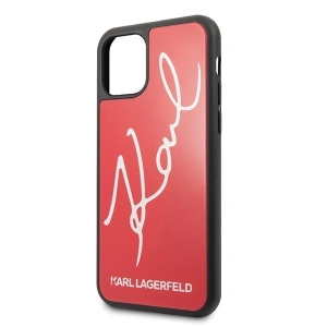 Wholesale Karl Lagerfeld KLHCN65DLKSRE iPhone 11 Pro Max red hard case Signature Glitter - KLD168RED - {ean13} - Hurt
