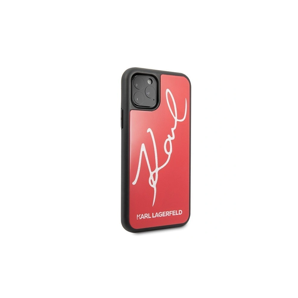 Hurtownia GSM - Karl Lagerfeld KLHCN65DLKSRE iPhone 11 Pro Max czerwony/red hard case Signature Glitter - KLD168RED - {ean13} - Hurt