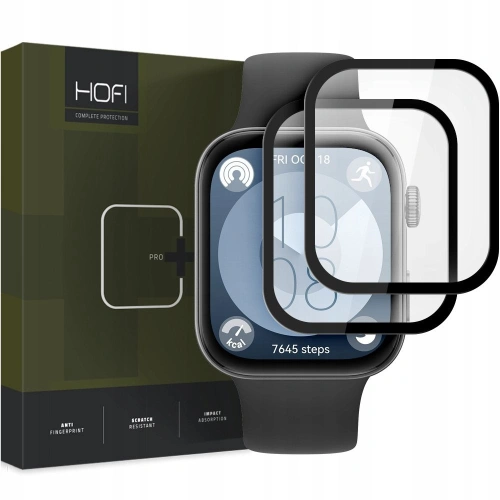 Szkło hybrydowe Hofi Hybrid Pro+ Huawei Watch Fit 3 Black [2 PACK]