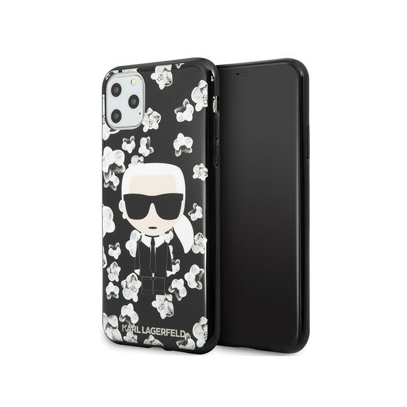 Karl Lagerfeld Distributor - 3700740467435 - KLD169BLK - Karl Lagerfeld KLHCN65FLFBBK iPhone 11 Pro Max black Flower Ikonik Karl - B2B homescreen