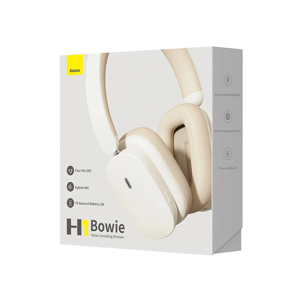 Wholesale Baseus Bowie H1 Bluetooth 5.2 ANC white - BSU4892 - {ean13} - Hurt