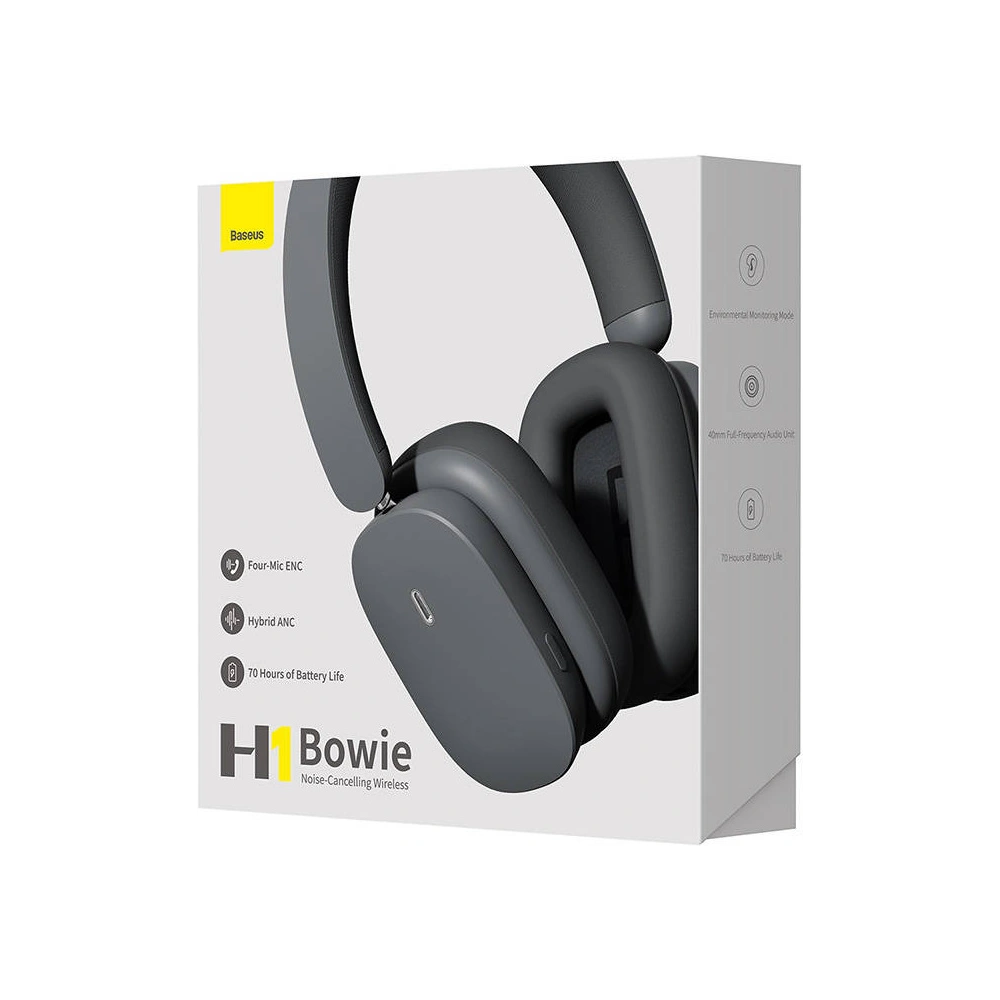 Hurtownia GSM - Kabellose Over-Ear-Kopfhörer Baseus Bowie H1 Bluetooth 5.2 ANC grau - BSU4893 - {ean13} - Hurt