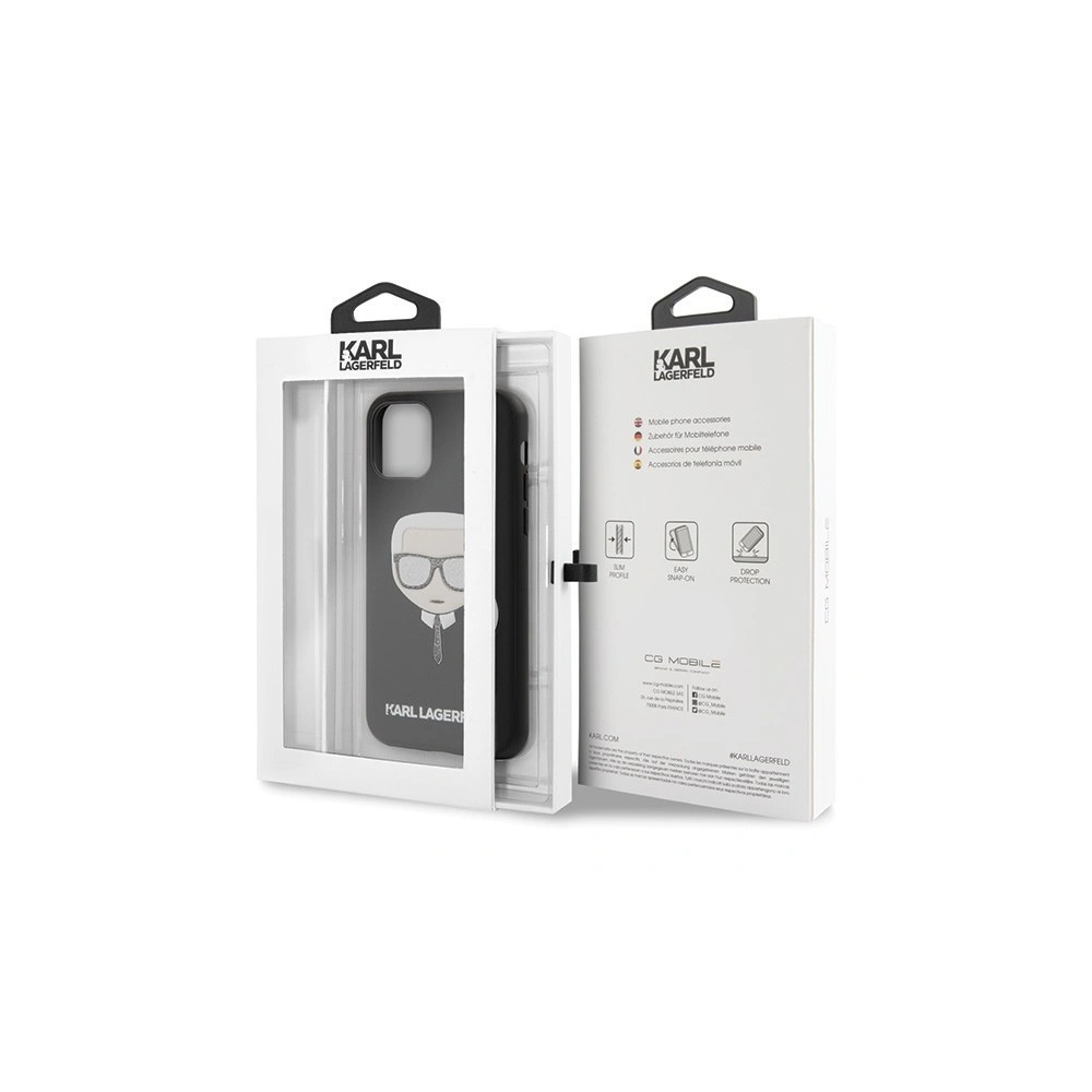 Hurtownia GSM - Karl Lagerfeld KLHCN65GLBK iPhone 11 Pro Max czarny/black Iconik Embossed & Glitter - KLD170BLK - {ean13} - Hurt